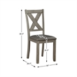 Lexicon Holders 6 Piece Wood Dining Set in Gray