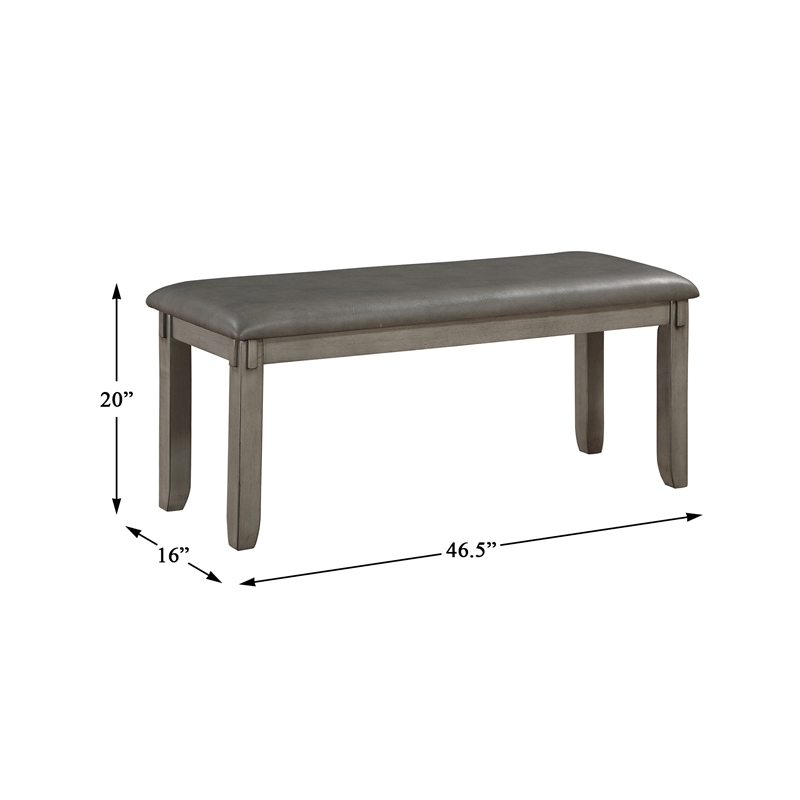 Lexicon Holders 6 Piece Wood Dining Set in Gray