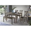 Lexicon Holders 6 Piece Wood Dining Set in Gray