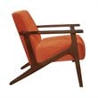Lexicon August Velvet Upholstered Accent Chair in Orange