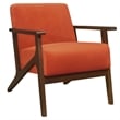 Lexicon August Velvet Upholstered Accent Chair in Orange