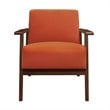 Lexicon August Velvet Upholstered Accent Chair in Orange