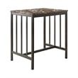 Lexicon Edgar 3 Piece Faux Marble Top Counter Height Dining Set in Black