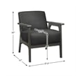 Lexicon Ocala Solid Wood and Fabric Upholstered Accent Chair in Dark Gray