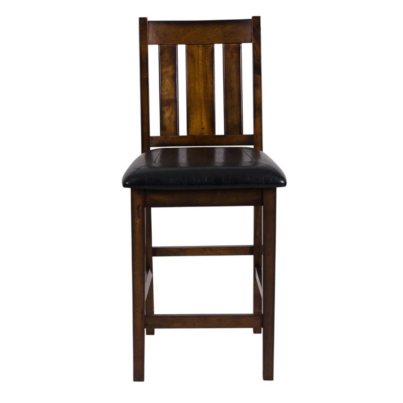 Lexicon Delmar 5 Piece Wood Counter Height Dining Set in Espresso