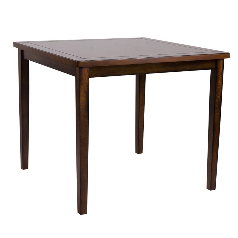Lexicon Delmar 5 Piece Wood Counter Height Dining Set in Espresso