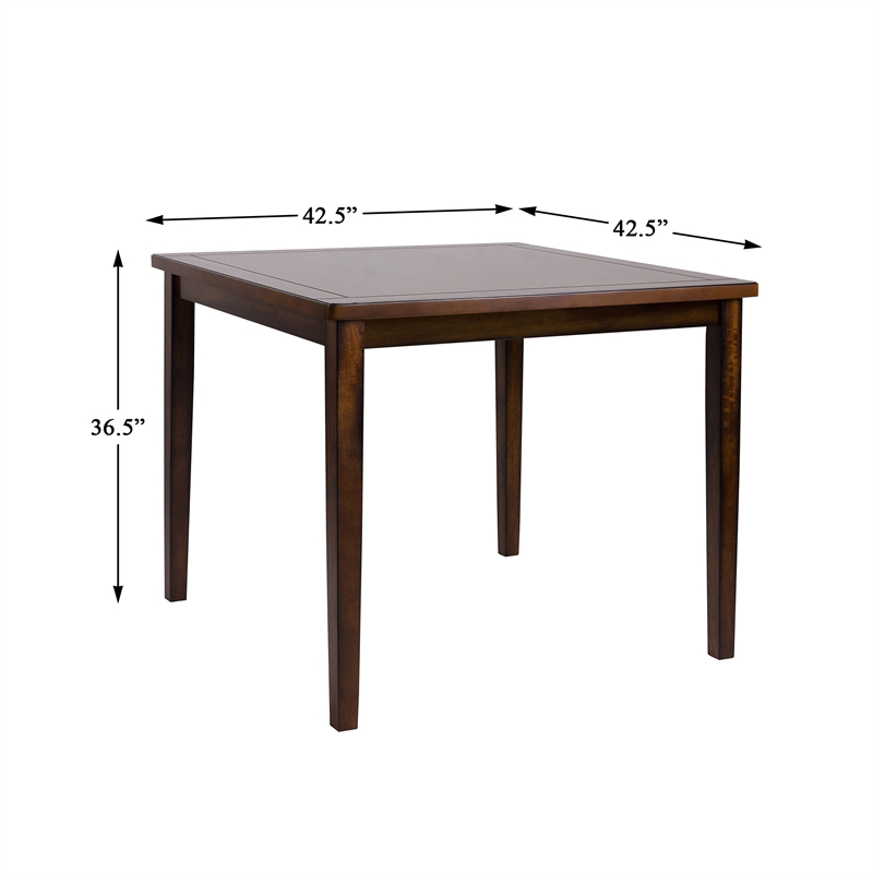 Lexicon Delmar 5 Piece Wood Counter Height Dining Set in Espresso