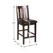 Lexicon Delmar 5 Piece Wood Counter Height Dining Set in Espresso