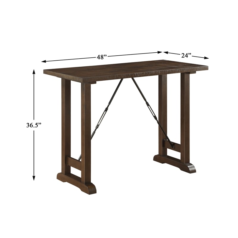 Lexicon Bracknell 3 Piece Wood Counter Height Dining Set in Brown Cherry