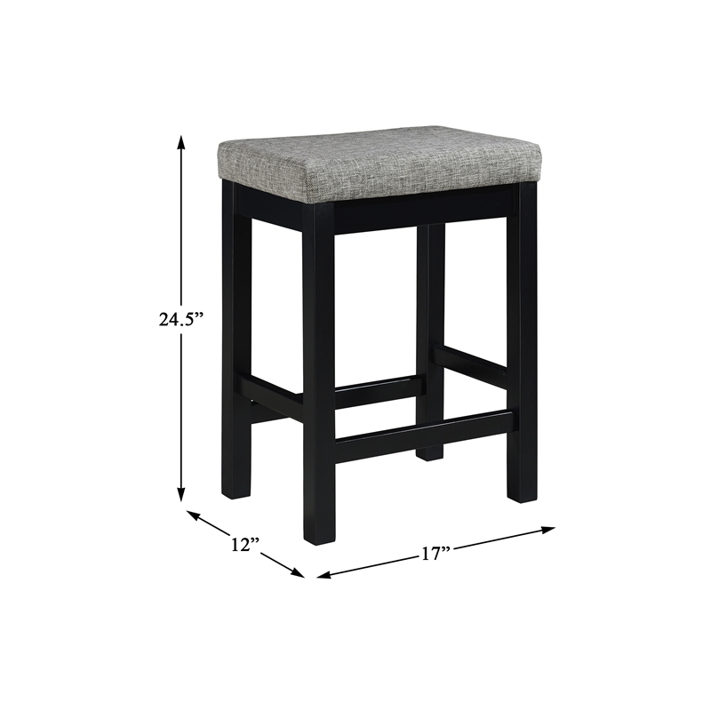 Lexicon Connected 4 Piece Wood Counter Height Dining Set in Black