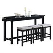 Lexicon Connected 4 Piece Wood Counter Height Dining Set in Black