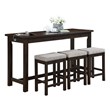 Lexicon Connected 4 Piece Wood Counter Height Dining Set in Espresso