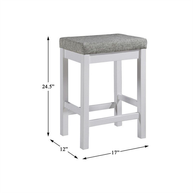 Lexicon Connected 4 Piece Wood Counter Height Dining Set in White