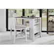 Lexicon Daye 3 Piece Wood Counter Height Dining Set in Gray and White