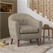 Lexicon Lucille Upholstered Accent Chair in Beige
