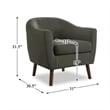 Lexicon Lucille Upholstered Accent Chair in Gray