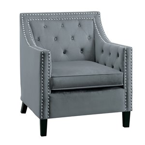 lexicon grazioso velvet upholstered accent chair