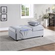 Lexicon Garrell Wood Storage Bench with Pull Out Ottoman in Gray