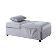 Lexicon Garrell Wood Storage Bench with Pull Out Ottoman in Gray