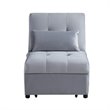 Lexicon Garrell Wood Storage Bench with Pull Out Ottoman in Gray