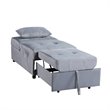 Lexicon Garrell Wood Storage Bench with Pull Out Ottoman in Gray