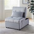 Lexicon Garrell Wood Storage Bench with Pull Out Ottoman in Gray