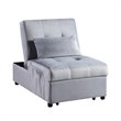 Lexicon Garrell Wood Storage Bench with Pull Out Ottoman in Gray
