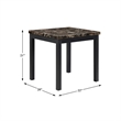 Lexicon Tempe 3 Piece Faux Marble Top Occasional Table Set in Black