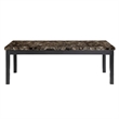 Lexicon Tempe 3 Piece Faux Marble Top Occasional Table Set in Black