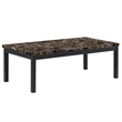 Lexicon Tempe 3 Piece Faux Marble Top Occasional Table Set in Black
