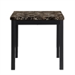 Lexicon Tempe 3 Piece Faux Marble Top Occasional Table Set in Black