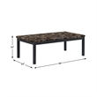 Lexicon Tempe 3 Piece Faux Marble Top Occasional Table Set in Black