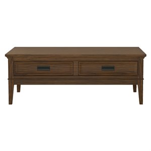 lexicon frazier park wood 2 drawer coffee table in brown cherry