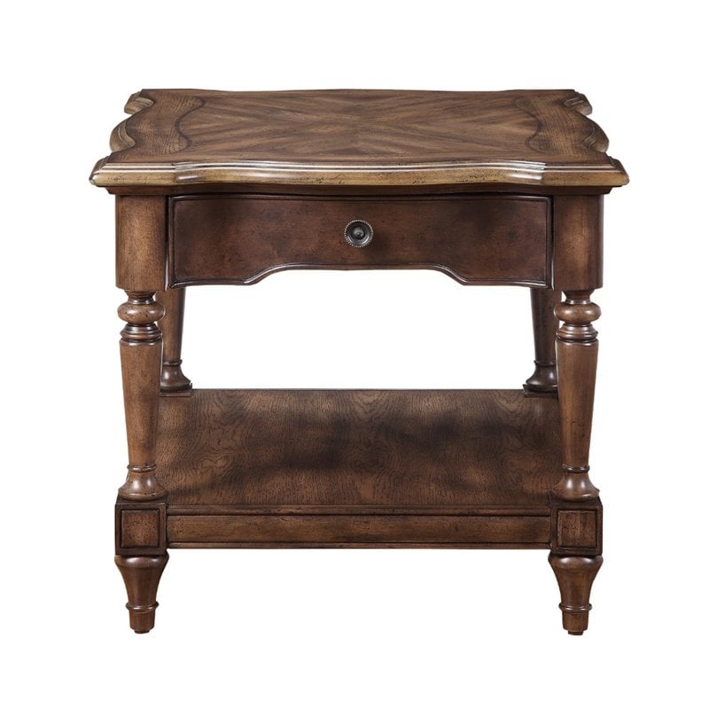 Lexicon Heath Court Wood End Table in Brown