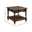 Lexicon Heath Court Wood End Table in Brown
