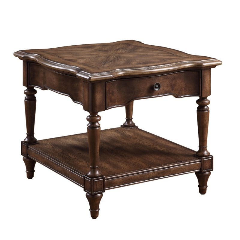 Lexicon Heath Court Wood End Table in Brown