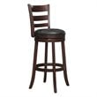 Lexicon Shapel Faux Leather Swivel Bar Stool in Dark Cherry