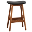 Lexicon Ride Faux Leather Counter Stool in Black (Set of 2)