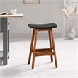 Lexicon Ride Faux Leather Counter Stool in Black (Set of 2)
