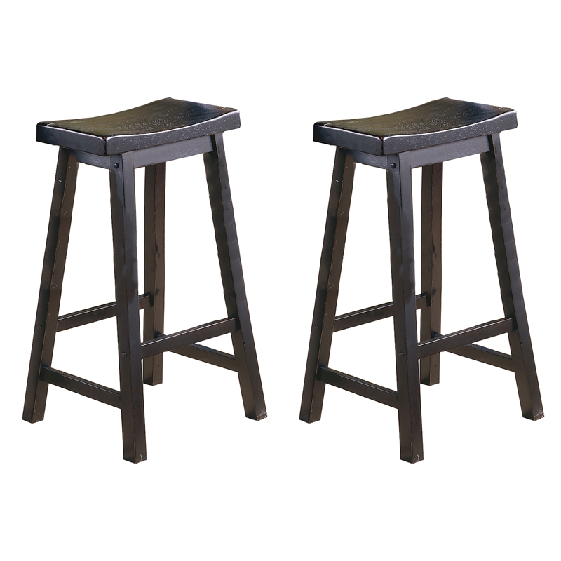 black saddleback bar stools