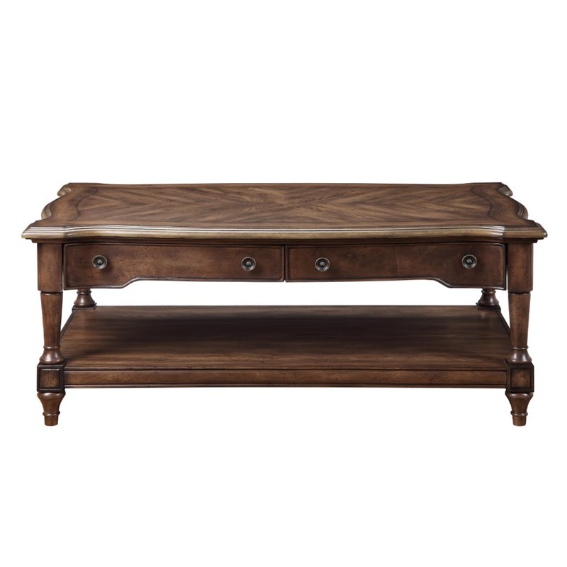 Lexicon Heath Court Wood Coffee Table in Brown