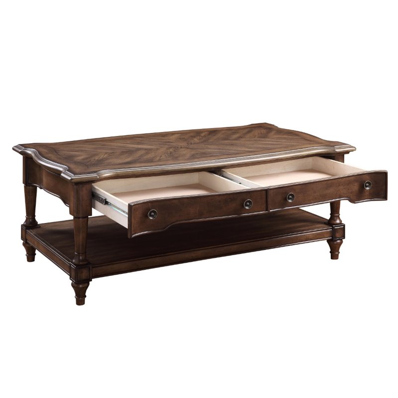 Lexicon Heath Court Wood Coffee Table in Brown