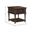 Lexicon Cardano Wood 1 Drawer End Table in Driftwood Charcoal