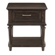 Lexicon Cardano Wood 1 Drawer End Table in Driftwood Charcoal