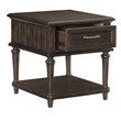 Lexicon Cardano Wood 1 Drawer End Table in Driftwood Charcoal