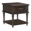 Lexicon Cardano Wood 1 Drawer End Table in Driftwood Charcoal