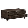 Lexicon Cardano Wood 4 Drawer Coffee Table in Driftwood Charcoal