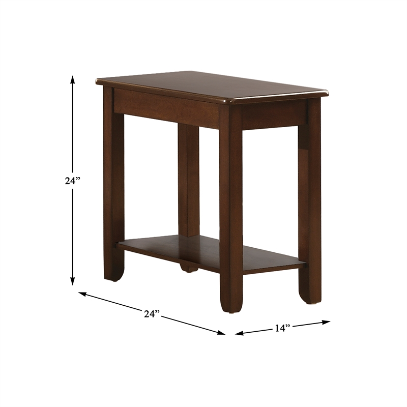 Lexicon Ballwin Wood Chairside Table in Dark Cherry