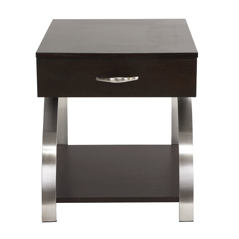 Lexicon Tioga Metal Lift Top End Table in Espresso