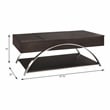 Lexicon Tioga Metal Lift Top Coffee Table in Espresso
